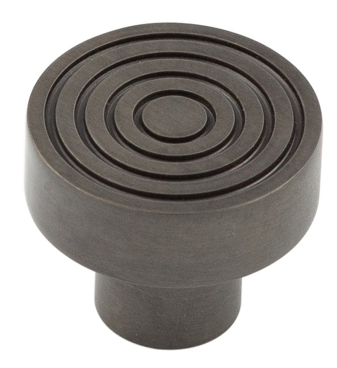 Frelan Hardware Cabinet Hardware Dark Bronze / Cabinet Knobs / 30mm Dia. Hoxton - Murray DB 30mm Cupboard Knob Reeded