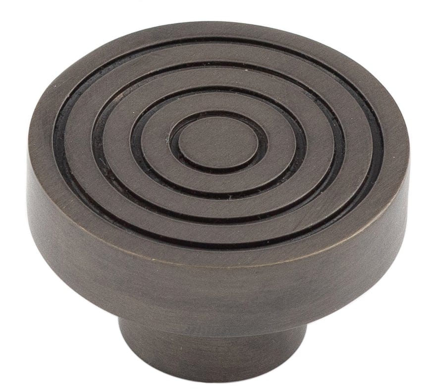 Frelan Hardware Cabinet Hardware Dark Bronze / Cabinet Knobs / 40mm Dia. Hoxton - Murray DB 40mm Cupboard Knob Reeded