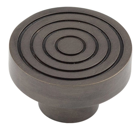 Frelan Hardware Cabinet Hardware Dark Bronze / Cabinet Knobs / 40mm Dia. Hoxton - Murray DB 40mm Cupboard Knob Reeded