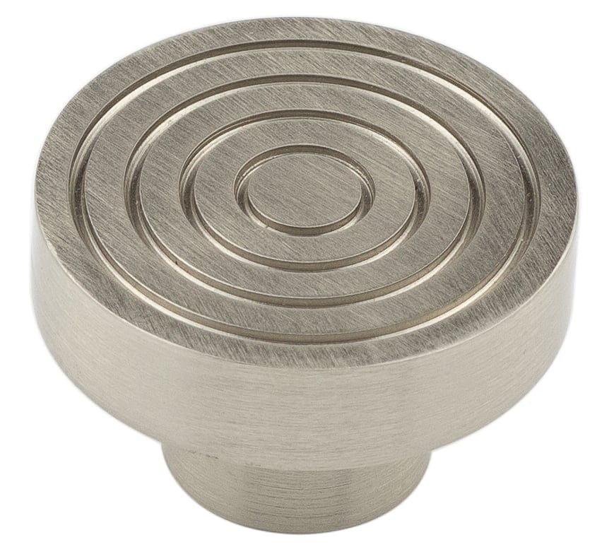 Frelan Hardware Cabinet Hardware Satin Nickel / Cabinet Knobs / 40mm Dia. Hoxton - Murray DB 40mm Cupboard Knob Reeded