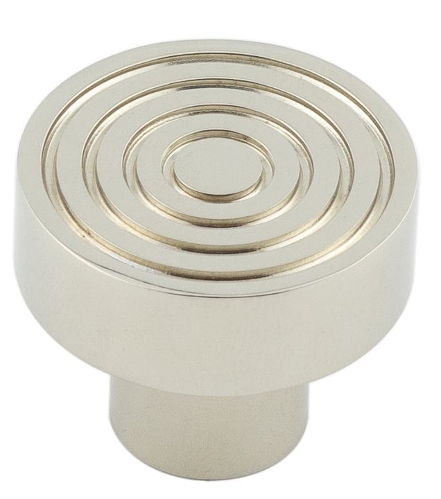 Frelan Hardware Cabinet Hardware Polished Nickel / Cabinet Knobs / 30mm Dia. Hoxton - Murray PN 30mm Cupboard Knob Reeded
