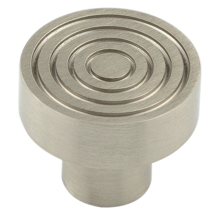 Frelan Hardware Cabinet Hardware Satin Nickel / Cabinet Knobs / 30mm Dia. Hoxton - Murray SN 30mm Cupboard Knob Reeded