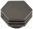 Frelan Hardware Cabinet Hardware Dark Bronze / Cabinet Knobs / 40mm Dia. Hoxton - Nile DB 40mm Hex Cupboard Knob With Step Detail