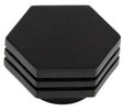 Frelan Hardware Cabinet Hardware Black / Cabinet Knobs / 40mm Dia. Hoxton - Nile MB 40mm Hex Cupboard Knob With Step Detail
