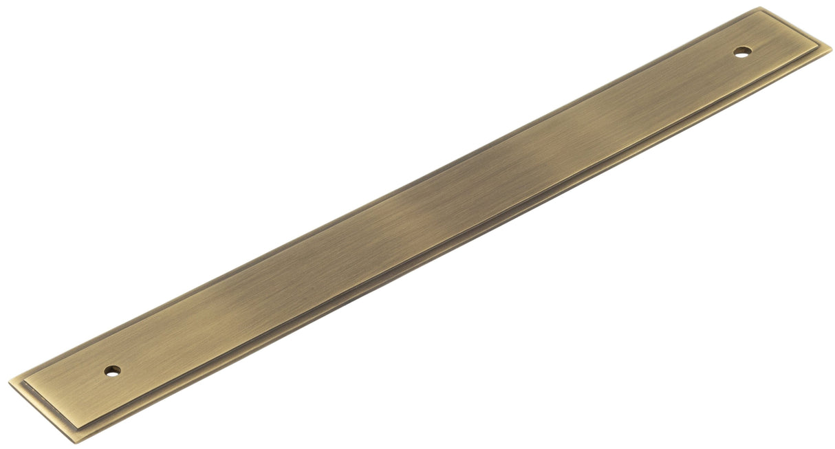 Frelan Hardware Cabinet Hardware Antique Brass / Backplate for Cabinet Pull Handle / 224mm c/c Hoxton - Rushton AB 268x30mm Backplate for Pull Handle with 224mm Cts