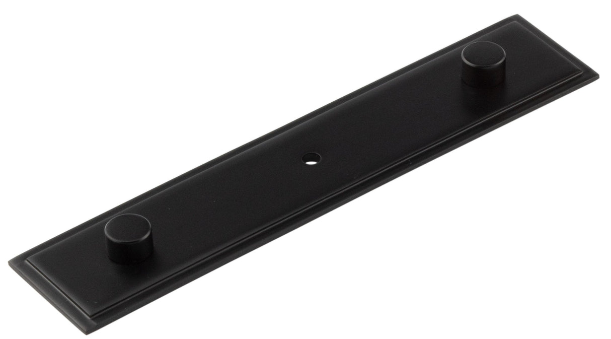 Frelan Hardware Cabinet Hardware Black / Backplate for Cabinet Pull Handle / 140 x 30mm Hoxton - Rushton MB 140x30mm Backplate With Concealed Screw Caps