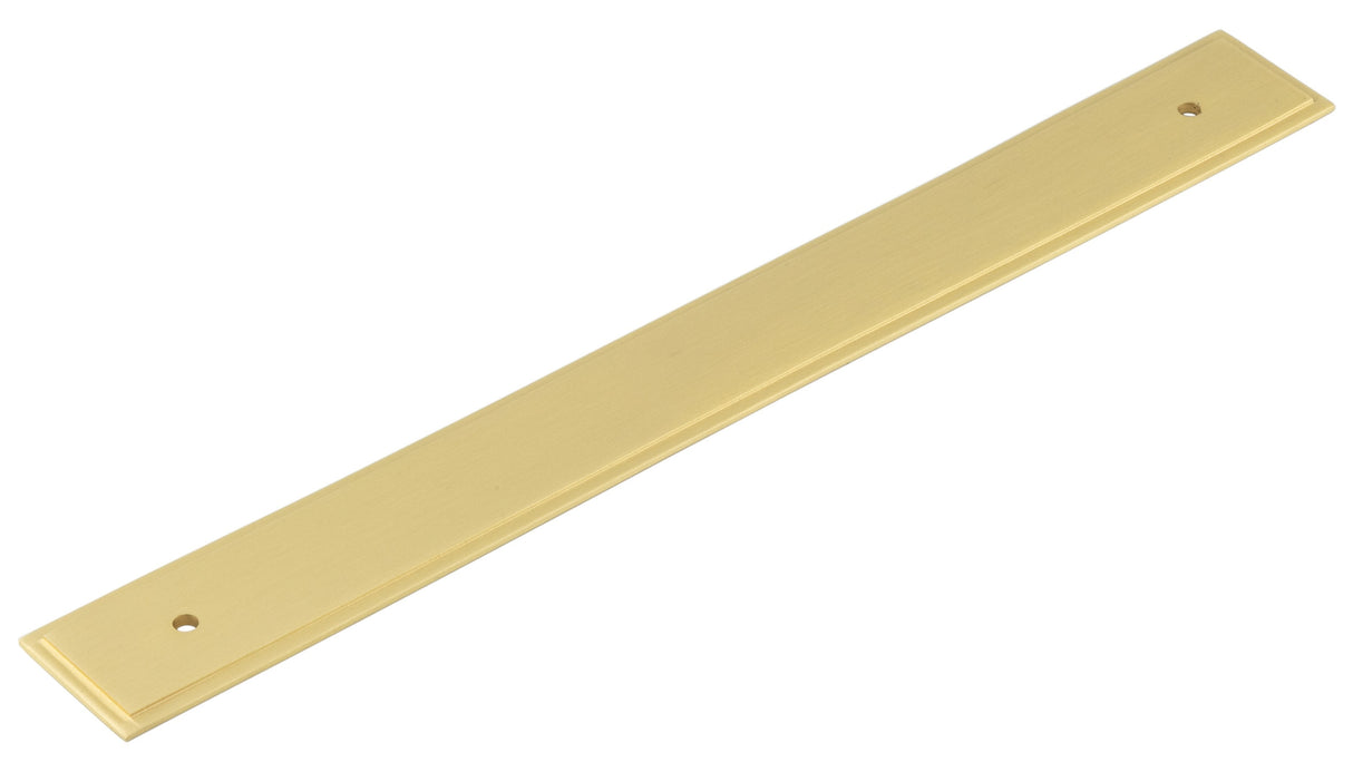 Frelan Hardware Cabinet Hardware Satin Brass / Backplate for Cabinet Pull Handle / 224mm c/c Hoxton - Rushton SB 268x30mm Backplate for Pull Handle with 224mm Cts