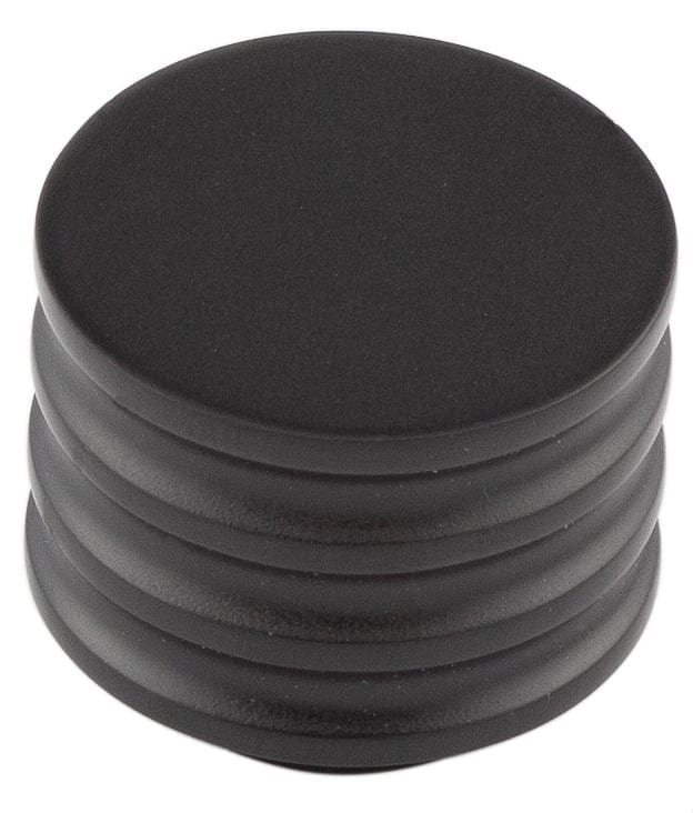 Frelan Hardware Cabinet Hardware Black / Cabinet Knobs / 30mm Dia. Hoxton - Sturt MB 30mm Cupboard Knob Grooved