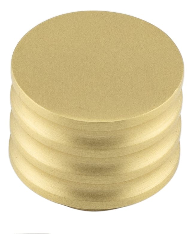 Frelan Hardware Cabinet Hardware Satin Brass / Cabinet Knobs / 30mm Dia. Hoxton - Sturt SB 30mm Cupboard Knob Grooved