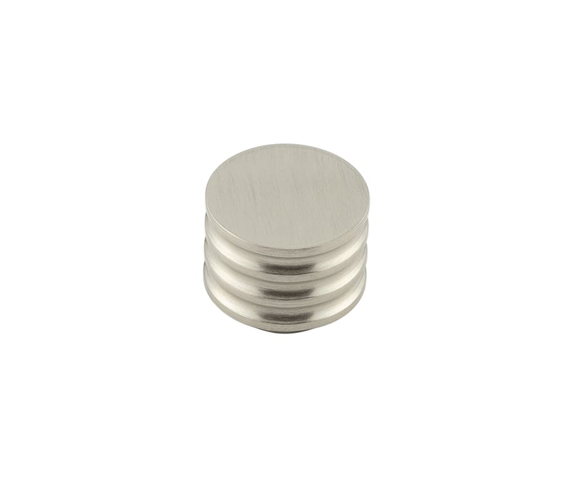 Frelan Hardware Cabinet Hardware Satin Nickel / Cabinet Knobs / 30mm Dia. Hoxton - Sturt SN 30mm Cupboard Knob Grooved