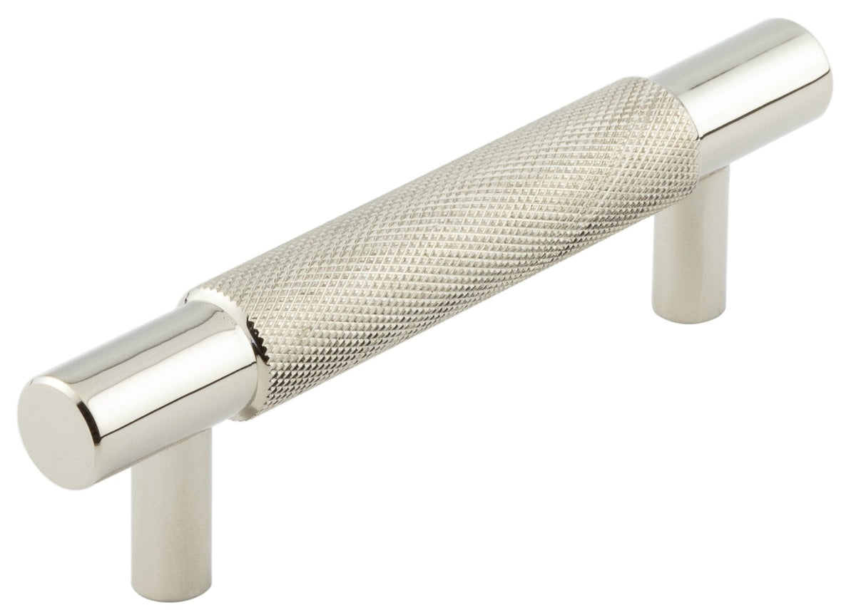 Frelan Hardware Cabinet Hardware Polished Nickel / Cabinet Pull Handles / 96mm c/c Hoxton - Taplow PN 96mm Diamond Knurled Cabinet Handle