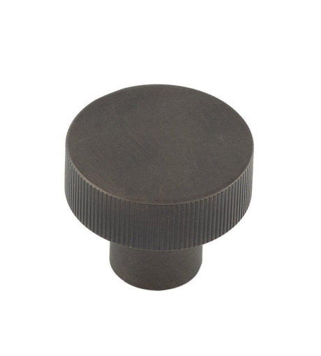 Frelan Hardware Cabinet Hardware Dark Bronze / Cabinet Knobs / 30mm Dia. Hoxton - Thaxted DB 30mm Line Knurled Cupboard Knob