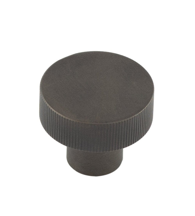 Frelan Hardware Cabinet Hardware Dark Bronze / Cabinet Knobs / 30mm Dia. Hoxton - Thaxted DB 30mm Line Knurled Cupboard Knob