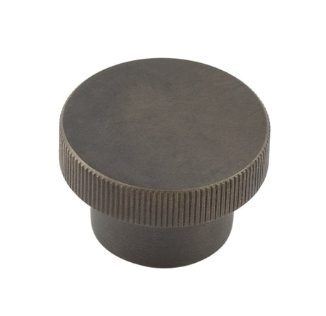 Frelan Hardware Cabinet Hardware Dark Bronze / Cabinet Knobs / 40mm Dia. Hoxton - Thaxted DB 40mm Line Knurled Cupboard Knob