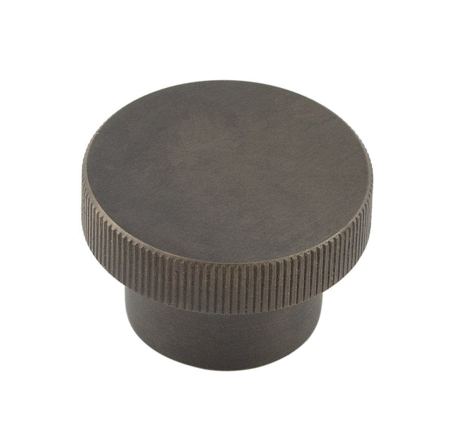Frelan Hardware Cabinet Hardware Dark Bronze / Cabinet Knobs / 40mm Dia. Hoxton - Thaxted DB 40mm Line Knurled Cupboard Knob