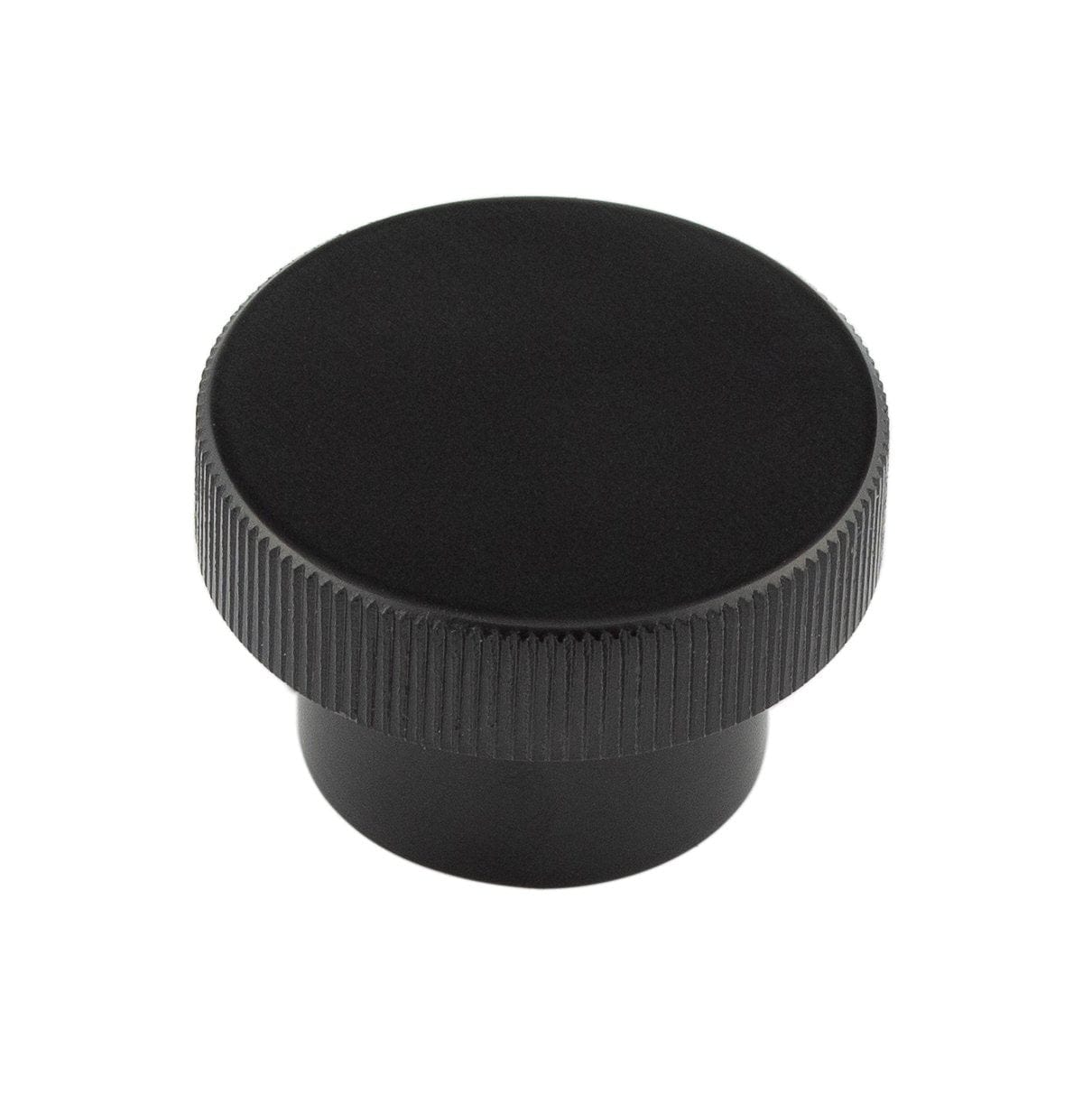 Frelan Hardware Cabinet Hardware Black / Cabinet Knobs / 40mm Dia. Hoxton - Thaxted MB 40mm Line Knurled Cupboard Knob