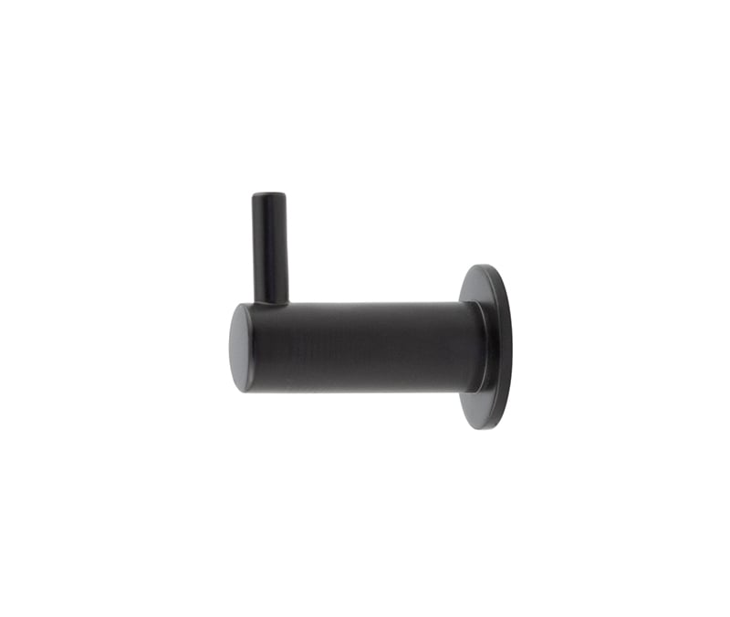 Frelan Hardware Accessories Black / Hat & Coat Hooks Hoxton - Vestry MB 37mm Cupboard Hook with Rose
