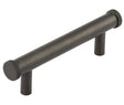 Frelan Hardware Cabinet Hardware Dark Bronze / Cabinet Pull Handles / 96mm c/c Hoxton - Wenlock DB 96mm Diamond Knurled End Cap Cabinet Handle