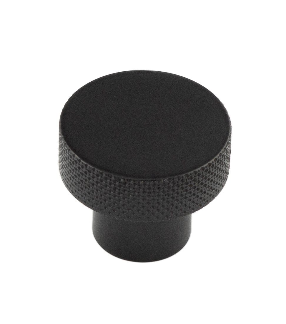 Frelan Hardware Cabinet Hardware Black / Cabinet Knobs / 30mm Dia. Hoxton - Wenlock MB 30mm Diamond Knurled Cupboard Knob
