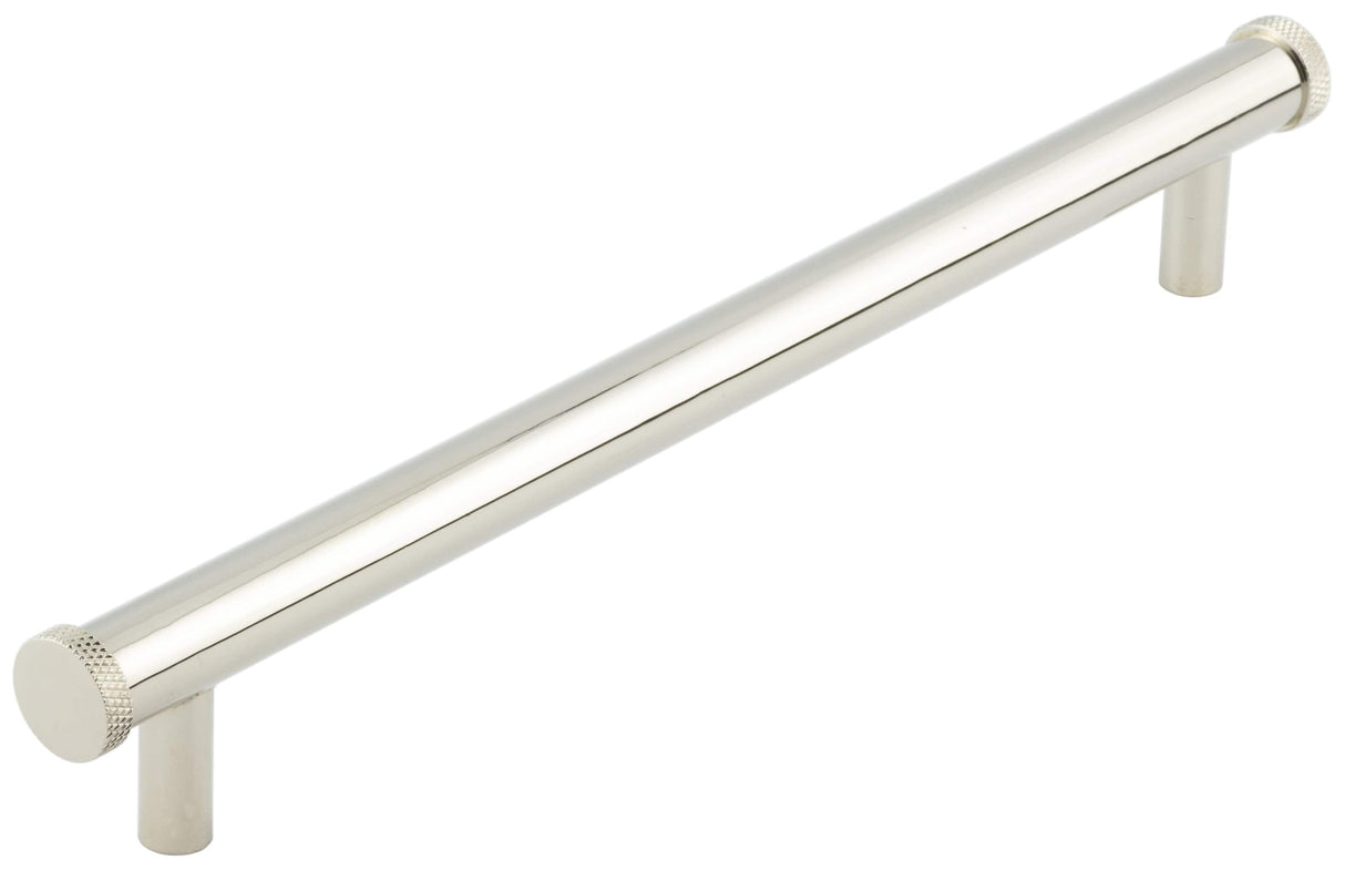 Frelan Hardware Cabinet Hardware Polished Nickel / Cabinet Pull Handles / 224mm c/c Hoxton - Wenlock PN 224mm Diamond Knurled End Cap Cabinet Handle
