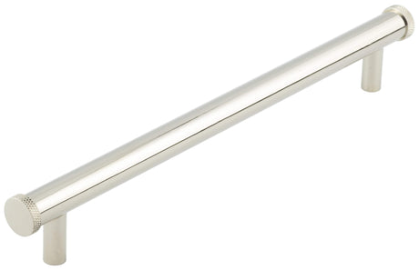 Frelan Hardware Cabinet Hardware Polished Nickel / Cabinet Pull Handles / 224mm c/c Hoxton - Wenlock PN 224mm Diamond Knurled End Cap Cabinet Handle