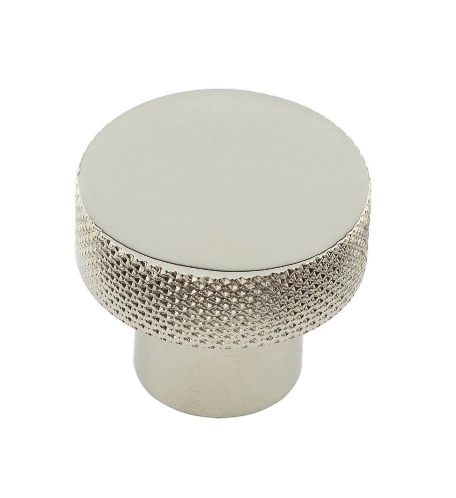 Frelan Hardware Cabinet Hardware Polished Nickel / Cabinet Knobs / 30mm Dia. Hoxton - Wenlock PN 30mm Diamond Knurled Cupboard Knob