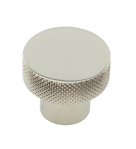 Frelan Hardware Cabinet Hardware Polished Nickel / Cabinet Knobs / 30mm Dia. Hoxton - Wenlock PN 30mm Diamond Knurled Cupboard Knob