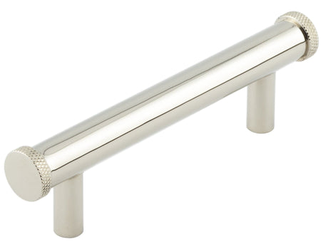 Frelan Hardware Cabinet Hardware Polished Nickel / Cabinet Pull Handles / 96mm c/c Hoxton - Wenlock PN 96mm Diamond Knurled End Cap Cabinet Handle