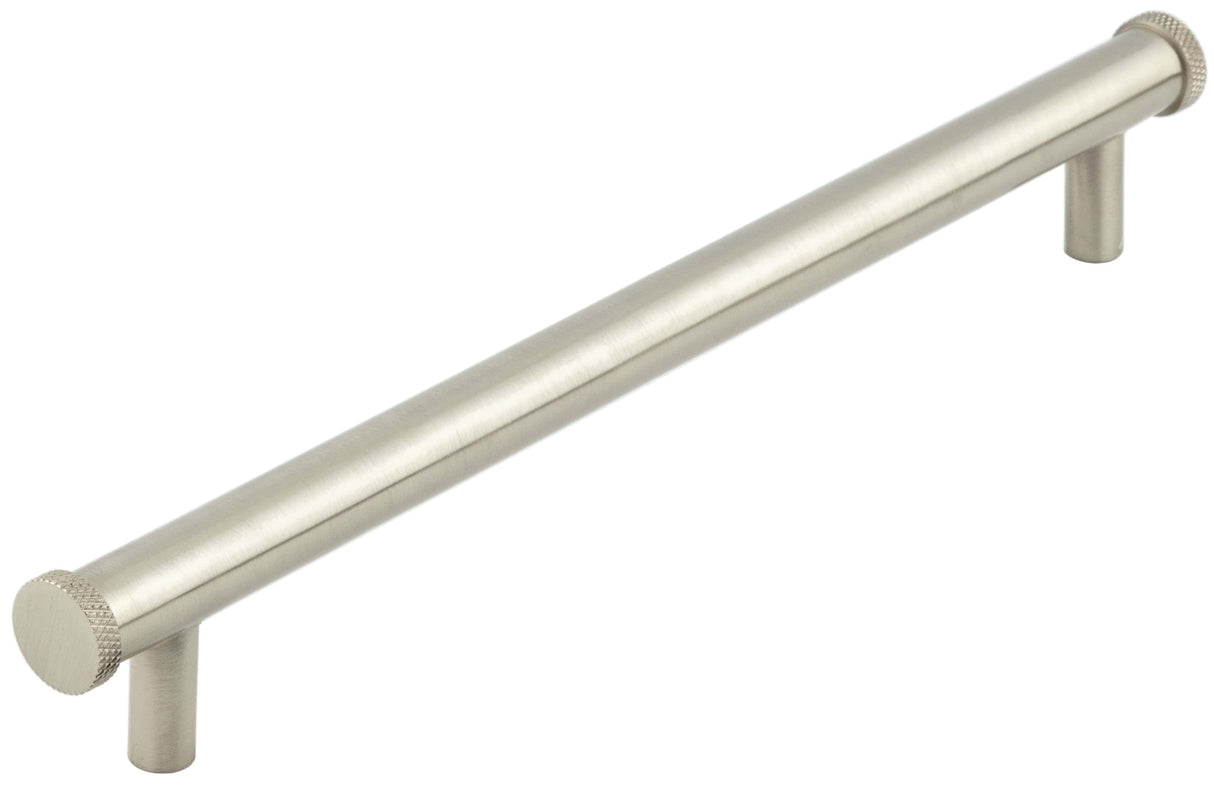 Frelan Hardware Cabinet Hardware Satin Nickel / Cabinet Pull Handles / 224mm c/c Hoxton - Wenlock SN 224mm Diamond Knurled End Cap Cabinet Handle