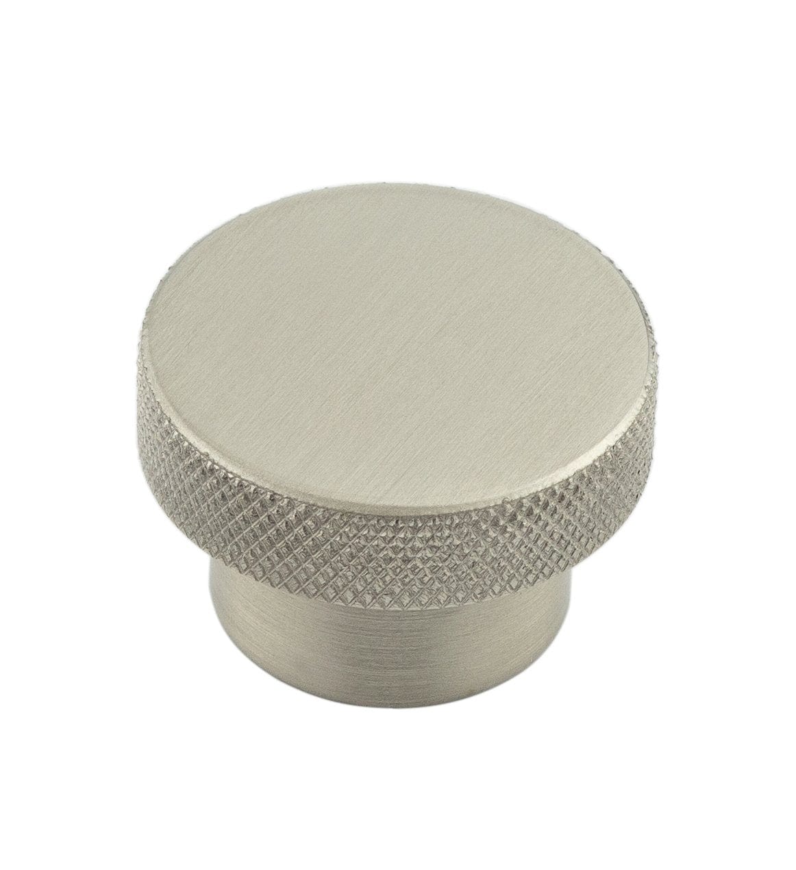 Frelan Hardware Cabinet Hardware Satin Nickel / Cabinet Knobs / 40mm Dia. Hoxton - Wenlock SN 40mm Diamond Knurled Cupboard Knob