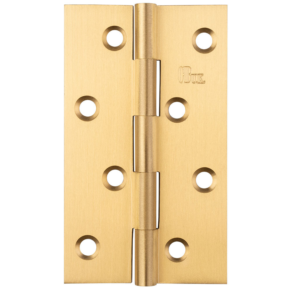 High quality image of Carlisle Brass - 102 x 58mm Solid Drawn Brass Butt Hinge - Satin Brass | Sku. hsd4 | Trade Door Handles.
