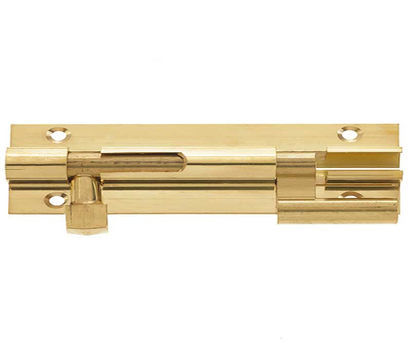 High quality image of Frelan - Jedo Brass Heavy Necked Barrel Bolts 150x38mm Polished Brass Sku. J1002PB-6