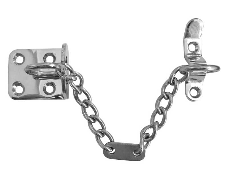 High quality image of Frelan - Jedo Heavy Duty Security Door Chains 200mm Polished Chrome Sku. J3002PC