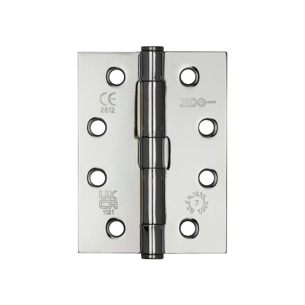 High quality image of Frelan - Jedo Grade 7 Steel Heavy Duty Button Tip Hinges 102x76x2.5mm Polished Chrome Sku. J451BT-PC