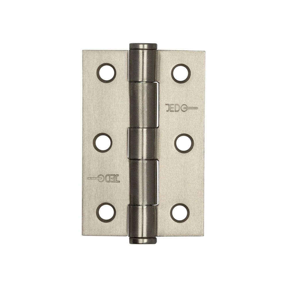 High quality image of Frelan - Jedo Grade 7 Steel Heavy Duty Button Tip Hinges 76x50x2mm Satin Nickel Sku. J452BT-SN