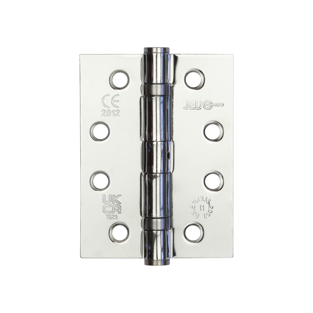 High quality image of Frelan - Jedo Grade 11 Steel Ball Bearing Hinges 102x76mm Polished Chrome Sku. J8500PC