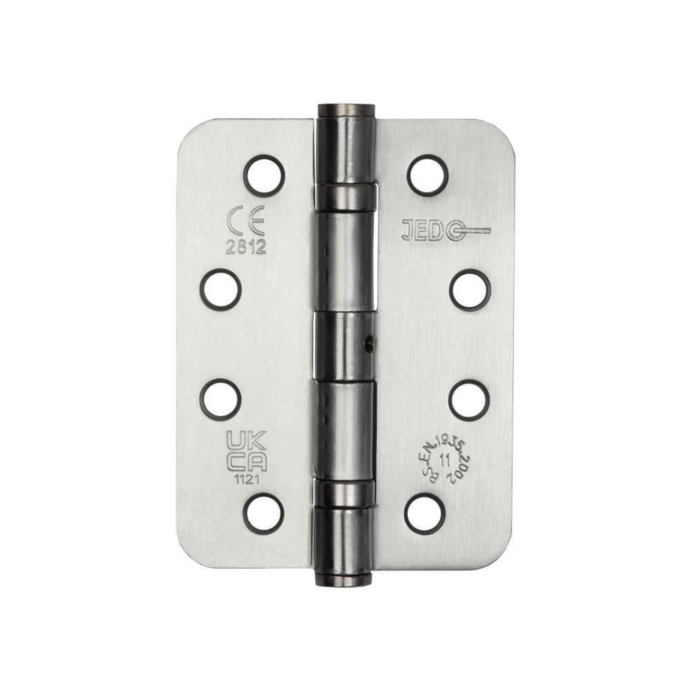High quality image of Frelan - Jedo Grade 11 Radiused Steel Ball Bearing Hinges 102x76mm Satin Chrome Sku. J8500RSC