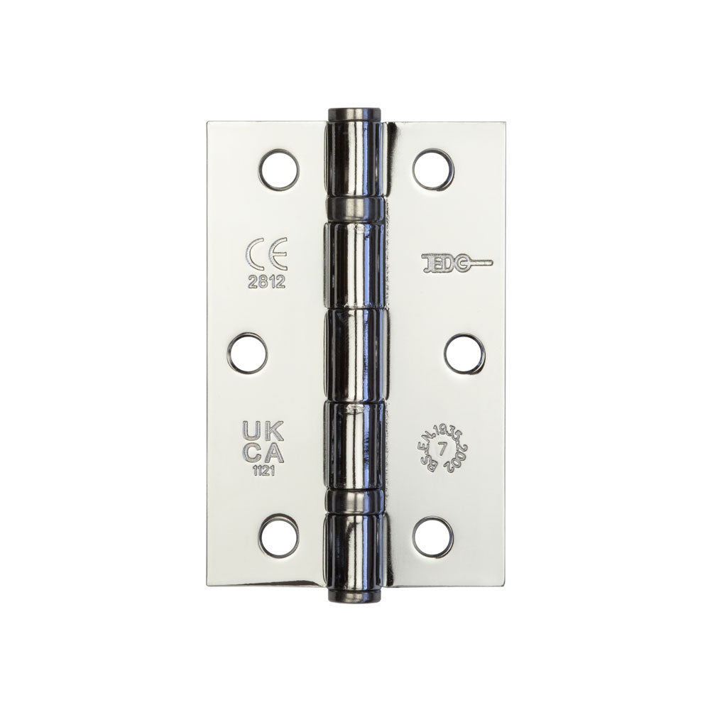 High quality image of Frelan - Jedo Steel Ball Bearing Hinges 89x58mm 89x58x2mm Polished Chrome Sku. J8501PC