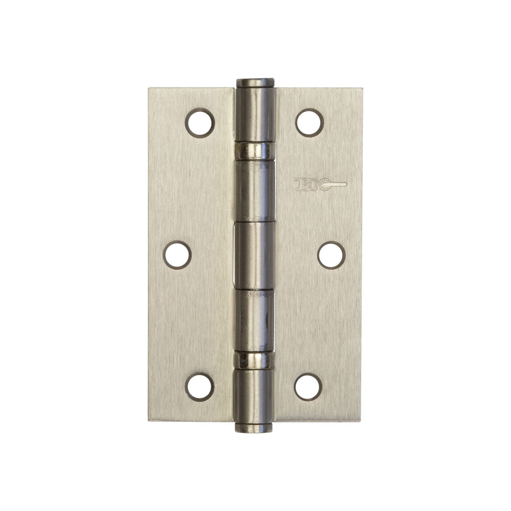 High quality image of Frelan - Jedo Steel Ball Bearing Hinges 89x58mm 89x58x2mm Satin Nickel Sku. J8501SN