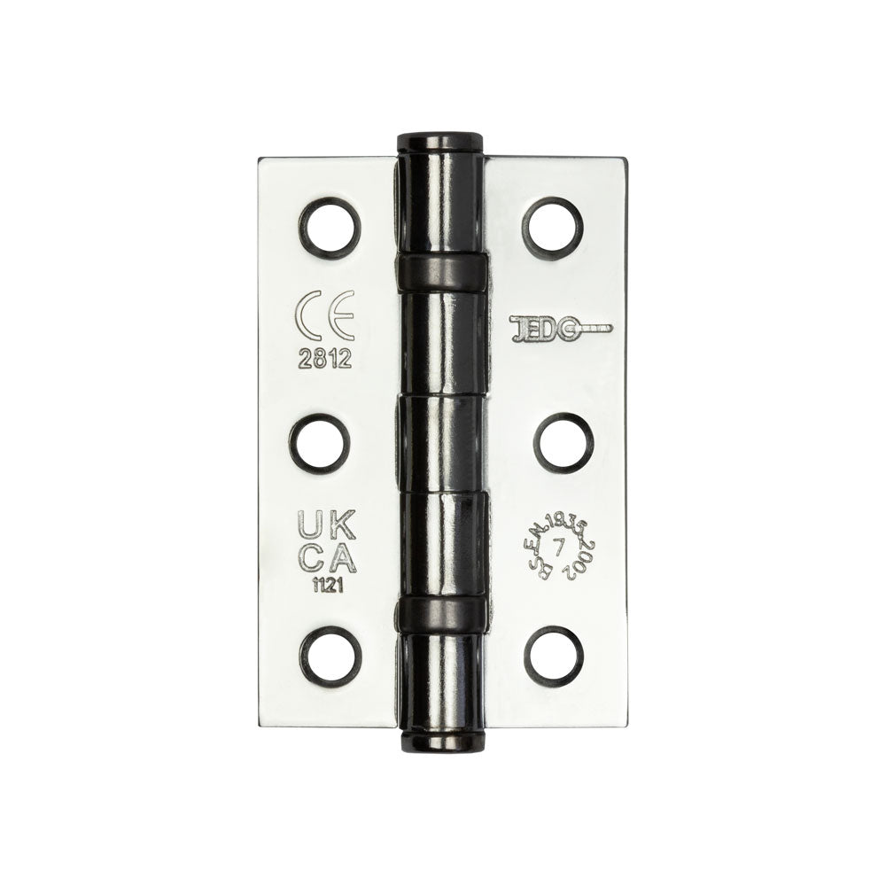 High quality image of Frelan - Jedo Grade 7 Steel Ball Bearing Hinges 76x50mm Polished Chrome Sku. J8502PC