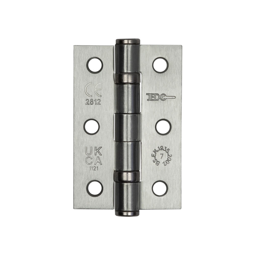 High quality image of Frelan - Jedo Grade 7 Steel Ball Bearing Hinges 76x50mm Satin Chrome Sku. J8502SC