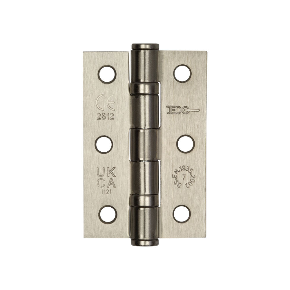 High quality image of Frelan - Jedo Grade 7 Steel Ball Bearing Hinges 76x50mm Satin Nickel Sku. J8502SN