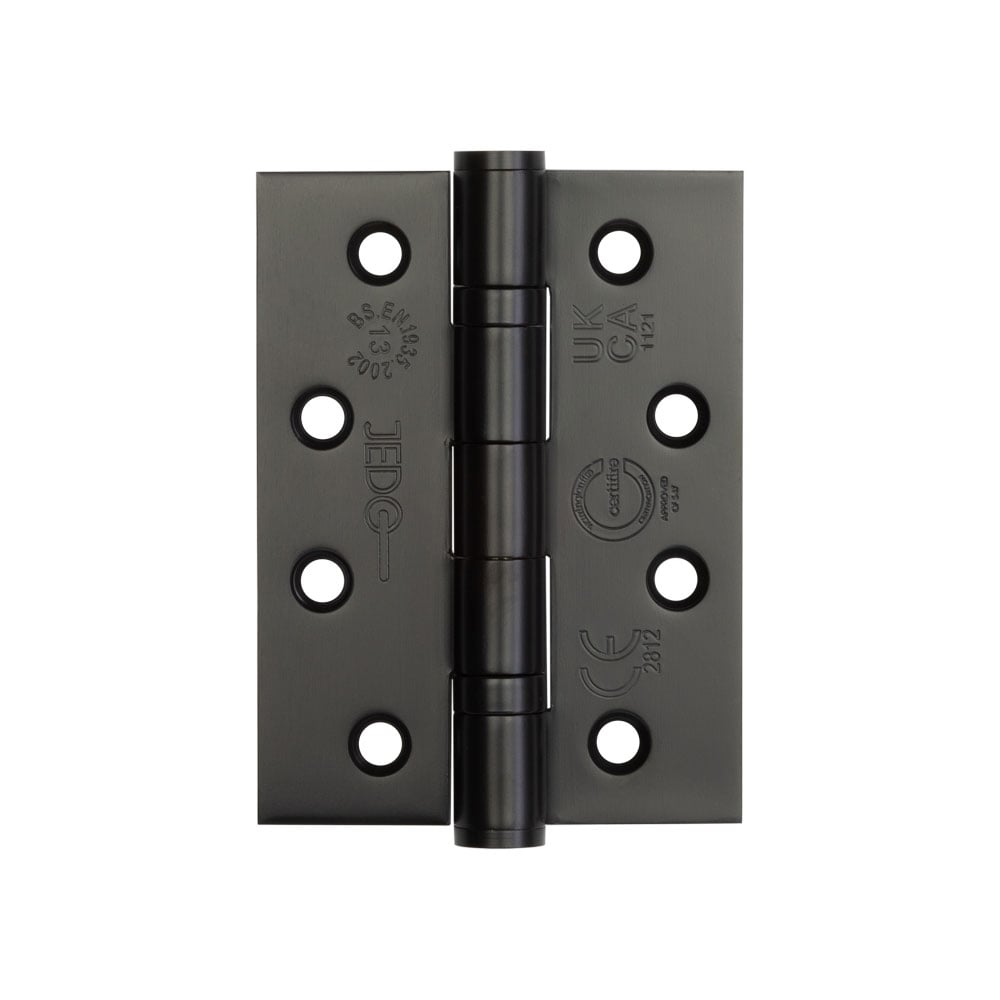 High quality image of Frelan - Certifire Stainless Steel Grade 13 Ball Bearing Hinges 102x76x3mm Black Sku. J9500MB