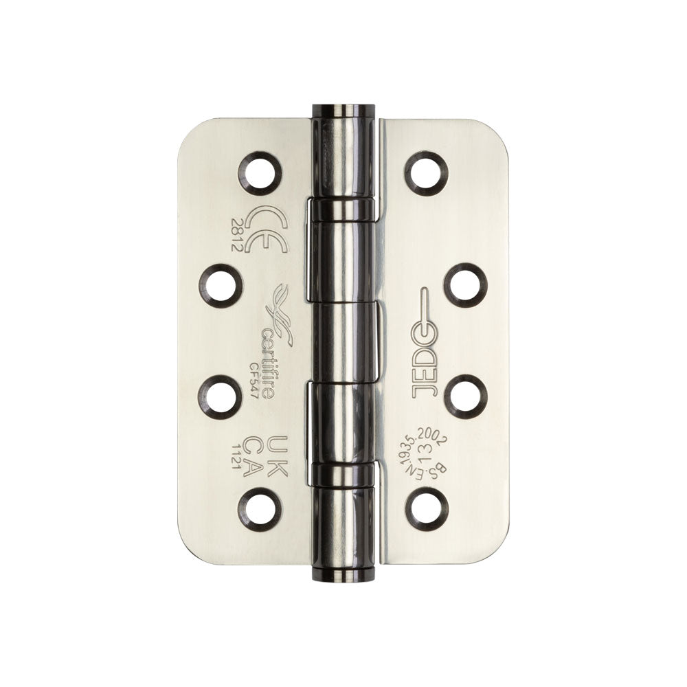 High quality image of Frelan - Certifire Stainless Steel Grade 13 Radiused Ball Bearing Hinges 102x76x3mm Polished Stainless Steel Sku. J9500RPSS