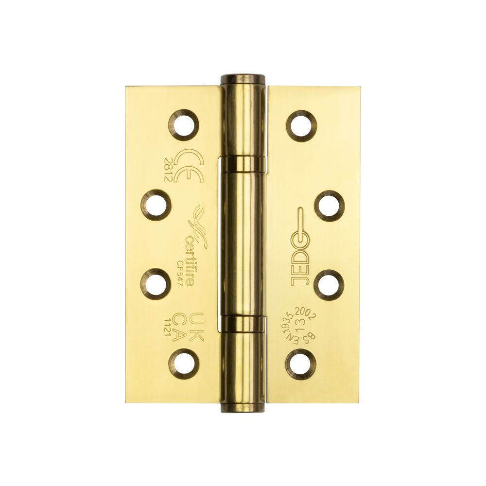 High quality image of Frelan - Certifire Stainless Steel Grade 13 Polymer Bearing Hinge 3 Knuckle Brass Finish Sku. J9603PVD