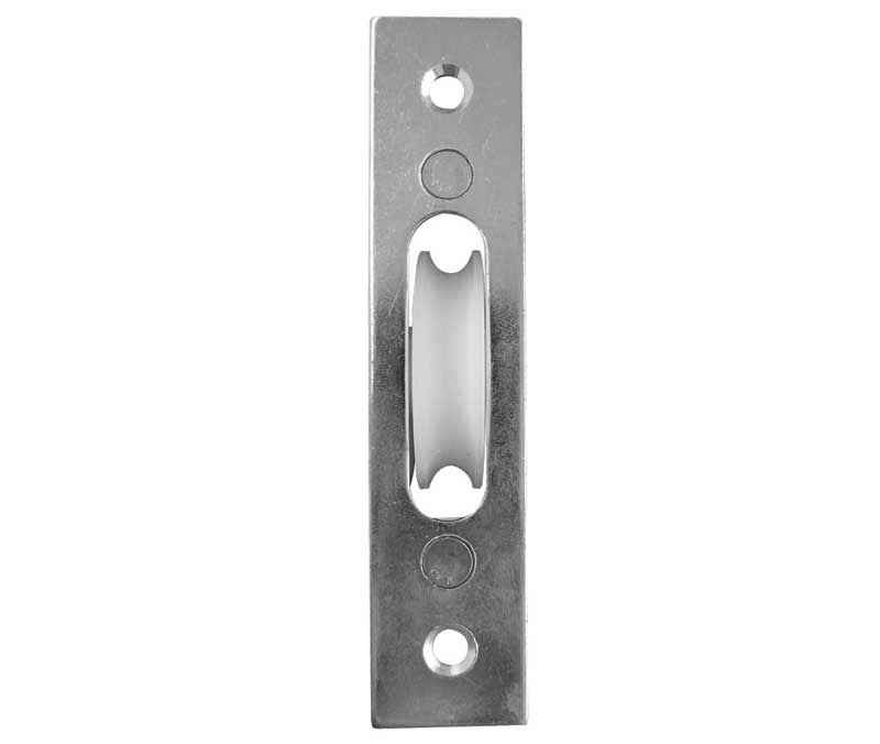 High quality image of Frelan - Jedo Sash Roller with Rectangular Plate 118x26mm Zinc Plate Sku. J992BZP