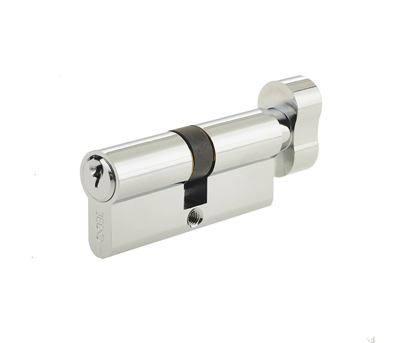 High quality image of Frelan - Jedo Euro Profile Cylinders & Turns 100mm Polished Chrome Sku. JL-100EPCTPC