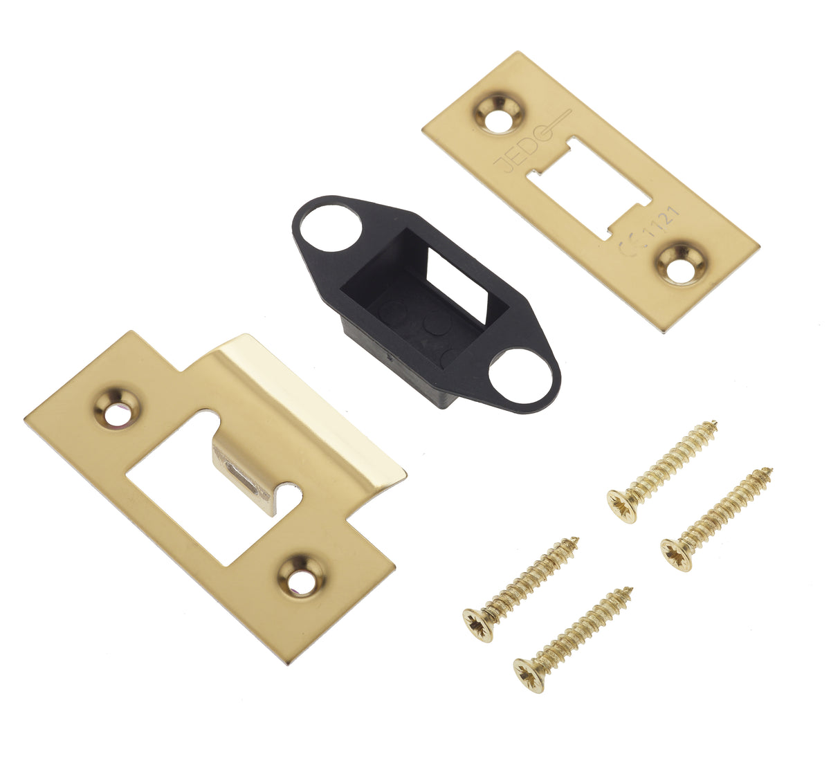 High quality image of Frelan - Jedo Accessory Packs for Heavy Duty Tubular Latches Brass Finish Sku. JL-ACTPVD