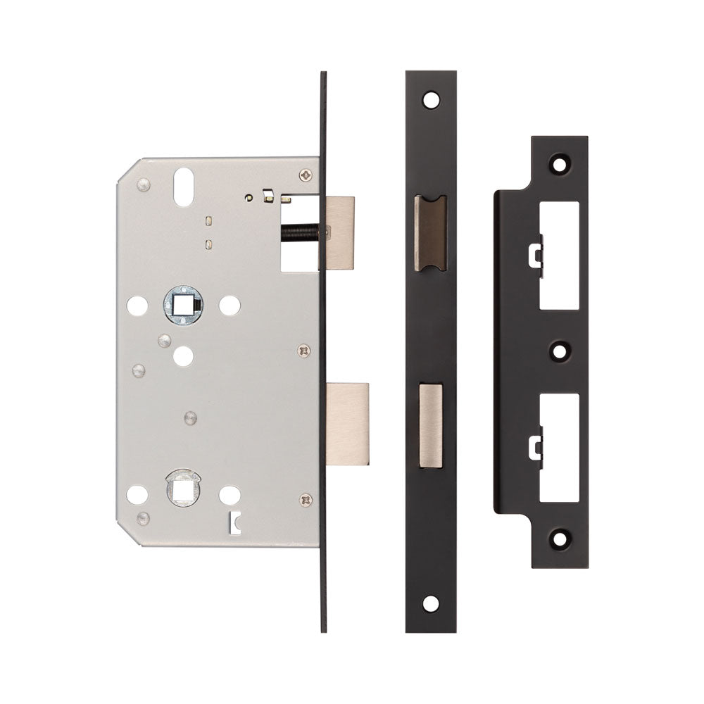 High quality image of Frelan - Jedo 78mm Din Bathroom Locks 60mm Backset Black Sku. JL-DB60MB