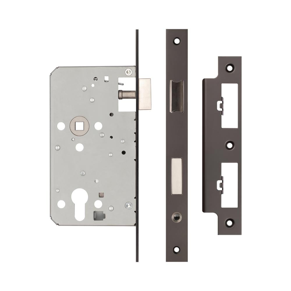 High quality image of Frelan - 72mm Dark Bronze Din Euro Escape Lock 60mm Backset Sku. JL-DE60DB